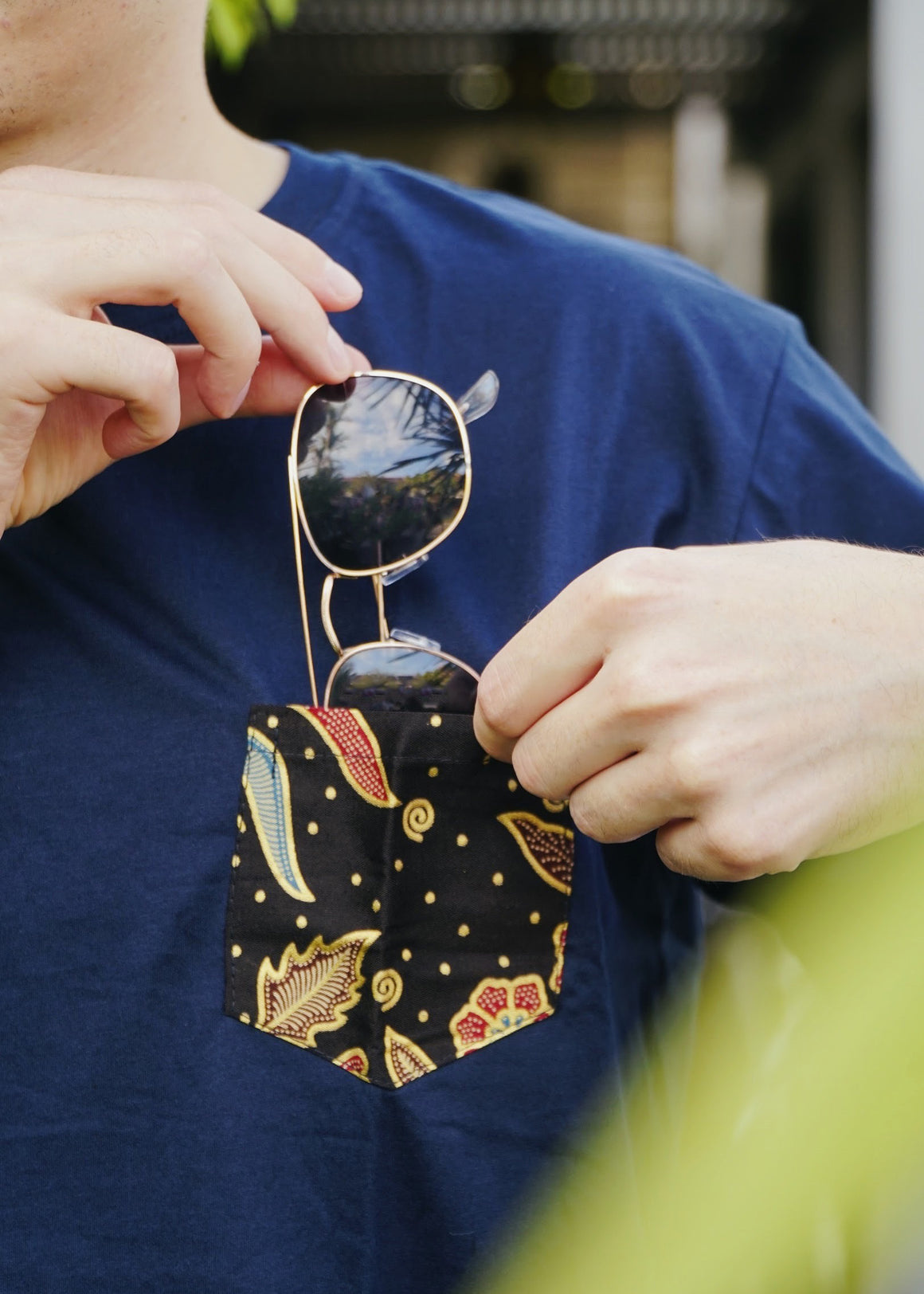 Batik Detail T-Shirt