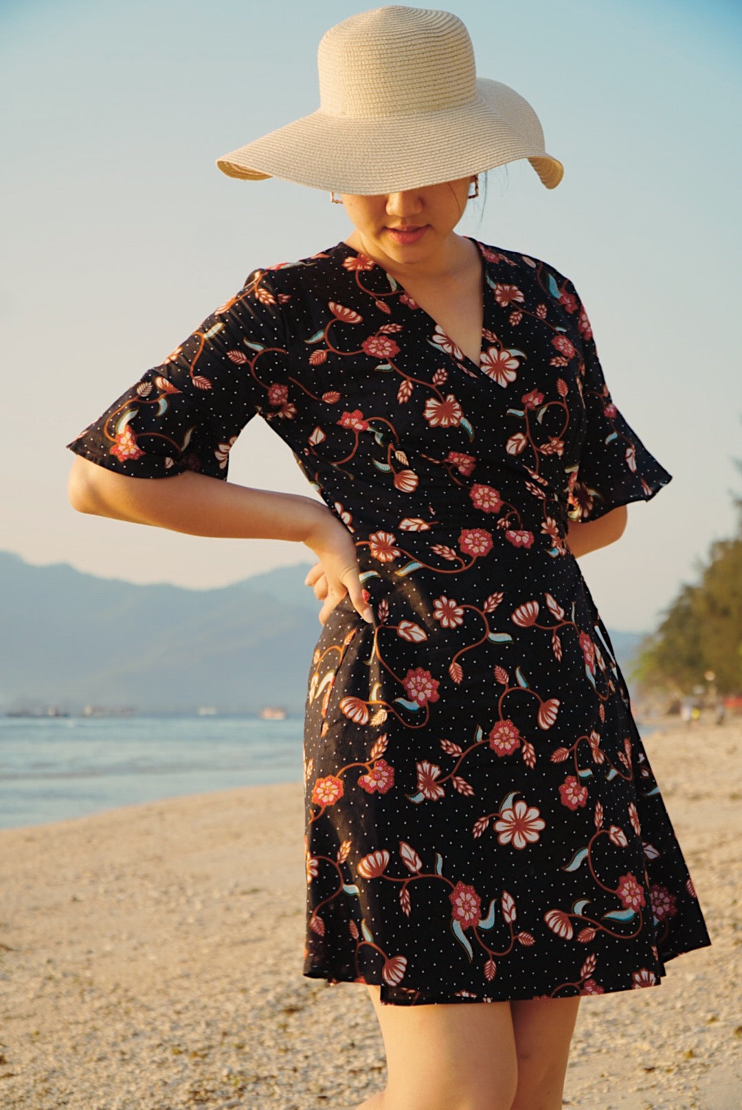 Magnolia Batik Wrap Dresses - MAKERLYSG Magnolia Batik Wrap Dresses - MAKERLYSG